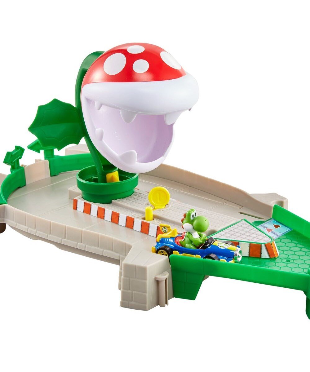 Breadcrumbut, Hot Wheels, Hot Wheels Mario Kart Çılgın Yaratıklar Oyun Seti GCP26 GFY47 Piranha Plant Slide