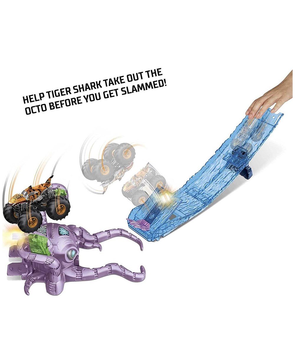 Breadcrumbut, Hot Wheels, Hot Wheels Monster Trucks Aksiyona Başlangıç Oyun Seti GYL09 GYL11 Octo-Slam