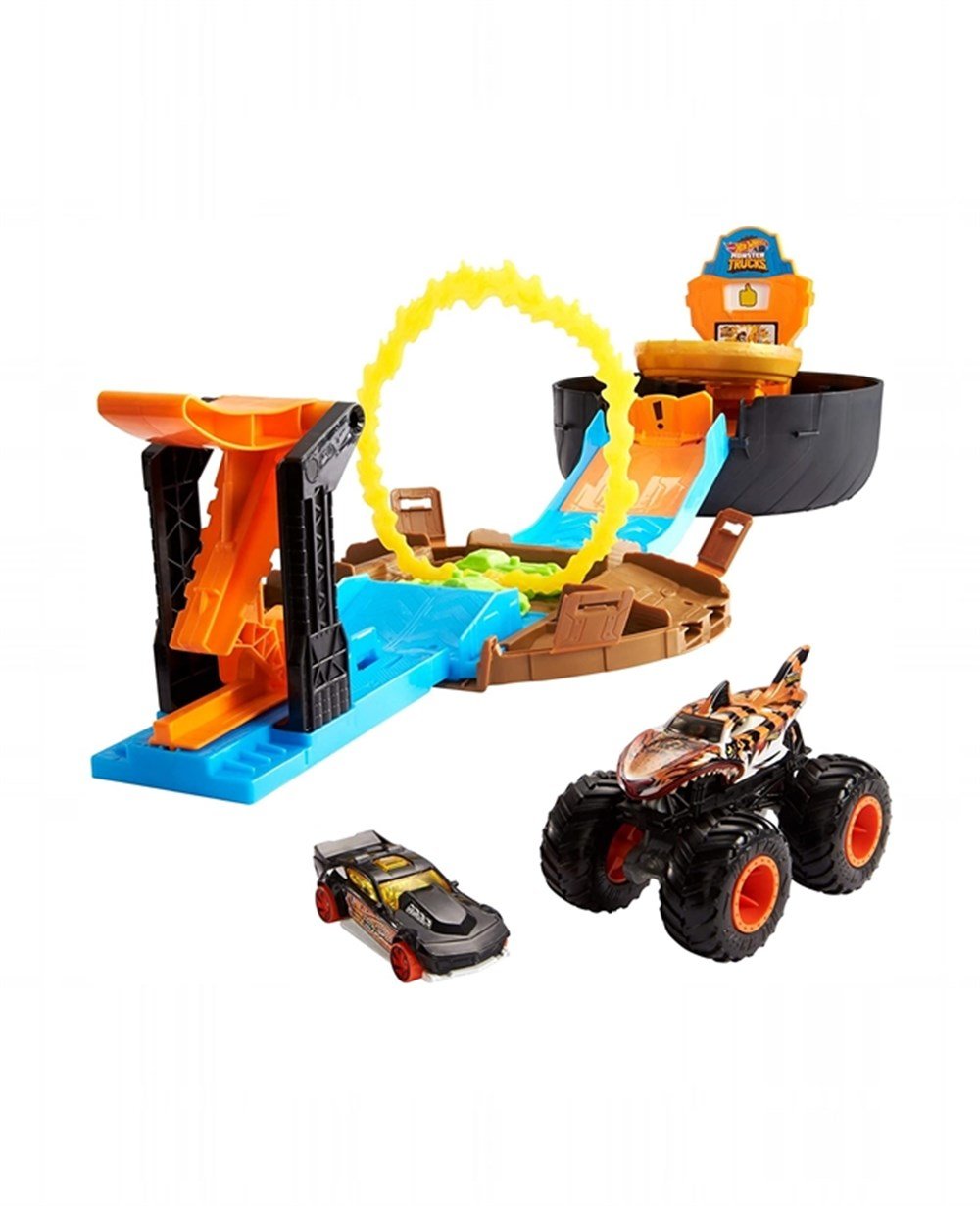 Breadcrumbut, Hot Wheels, Hot Wheels Monster Trucks Akrobasi Tekerleği Oyun Seti GVK48 