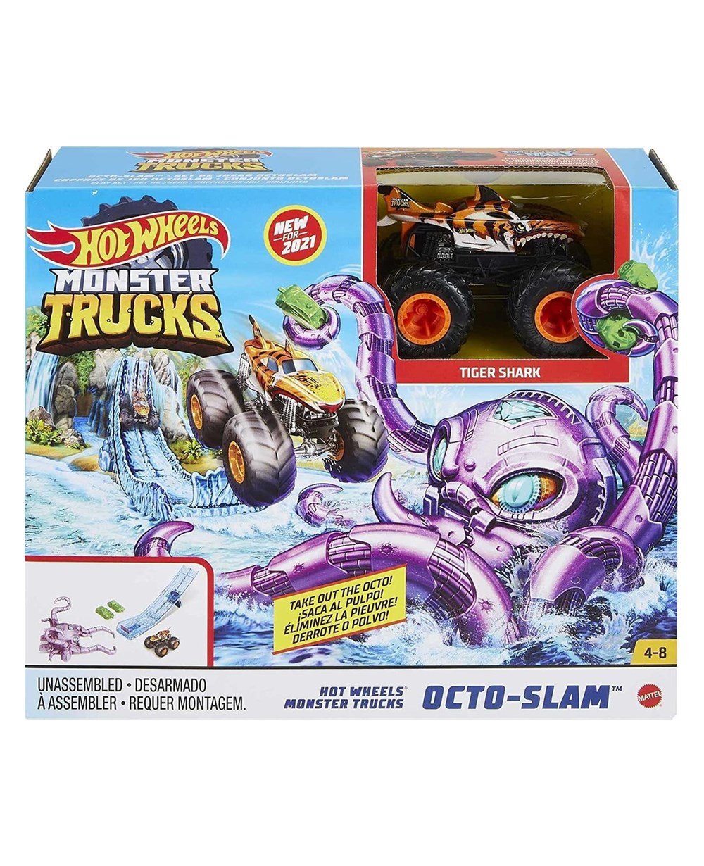 Breadcrumbut, Hot Wheels, Hot Wheels Monster Trucks Aksiyona Başlangıç Oyun Seti GYL09 GYL11 Octo-Slam