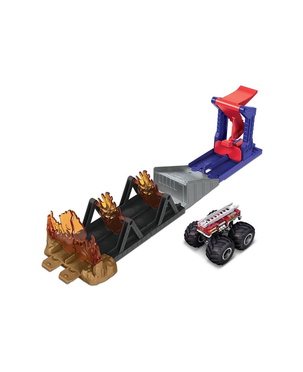 Breadcrumbut, Hot Wheels, Hot Wheels Monster Trucks Aksiyona Başlangıç Oyun Seti GYL09 GYL12 Fire Through