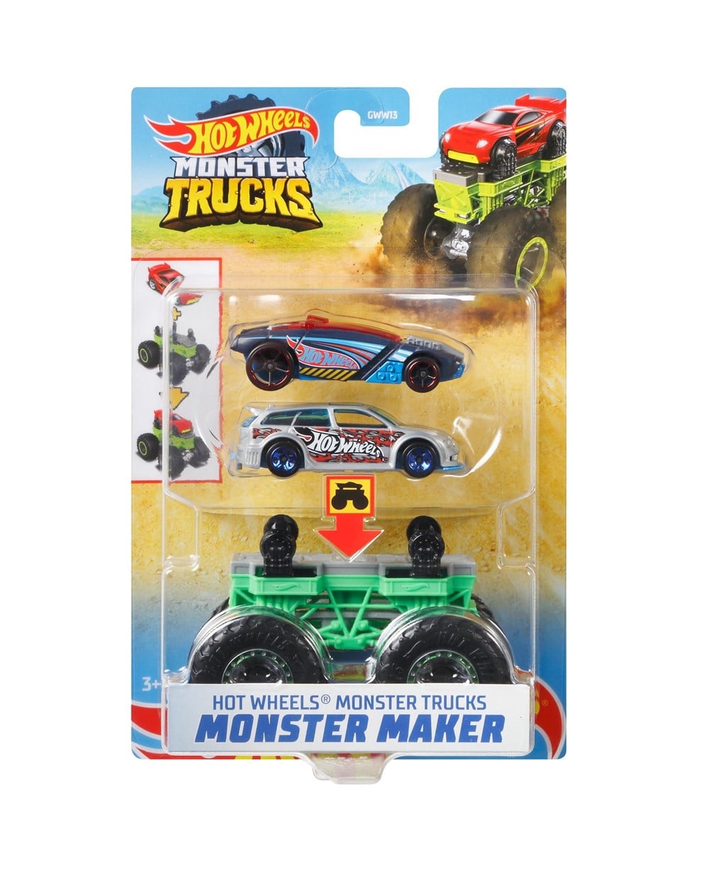 Breadcrumbut, Hot Wheels, Hot Wheels Monster Trucks Dev Tekerlek Ustası Araçlar GWW13 GWW15 Bone Sharkruser