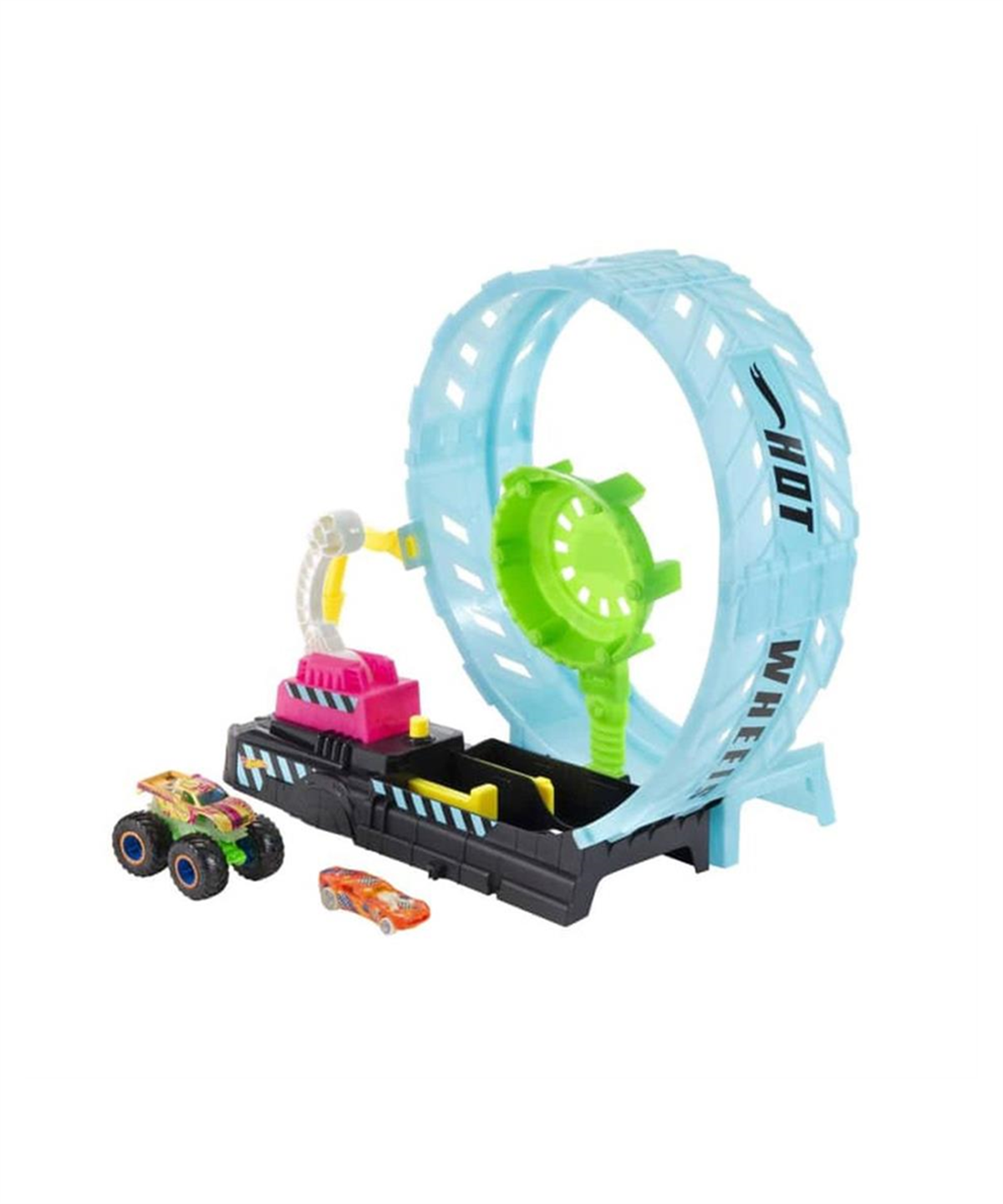 Breadcrumbut, Hot Wheels, Hot Wheels Monster Trucks Karanlıkta Parlayan Çemberde Yarış Seti HBN02