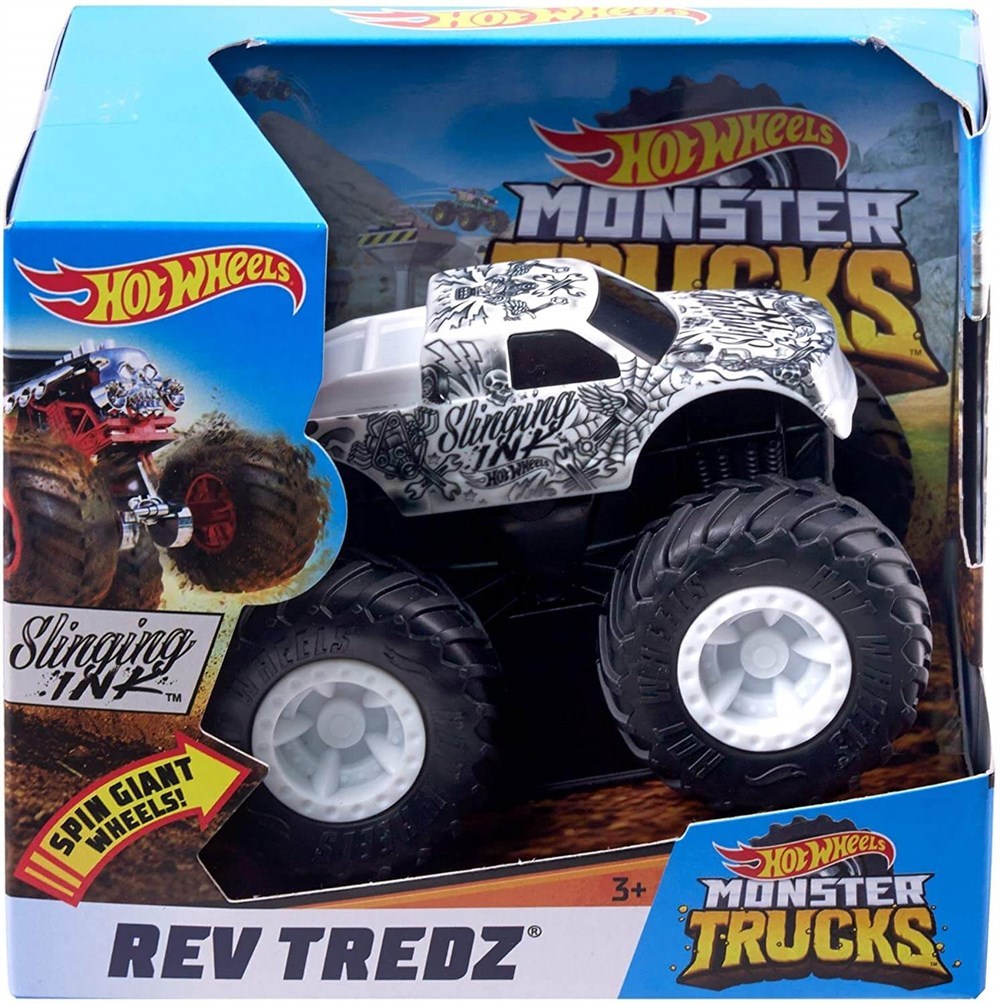 Breadcrumbut, Hot Wheels, Hot Wheels Monster Trucks Çek Bırak Araba Slinging INK FYJ71-FYJ75
