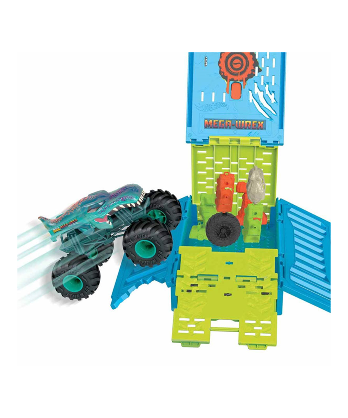 Breadcrumbut, Hot Wheels, Hot Wheels Monster Trucks 1:24 Mega Wrex'in Çarpışma Kafesi HNC29