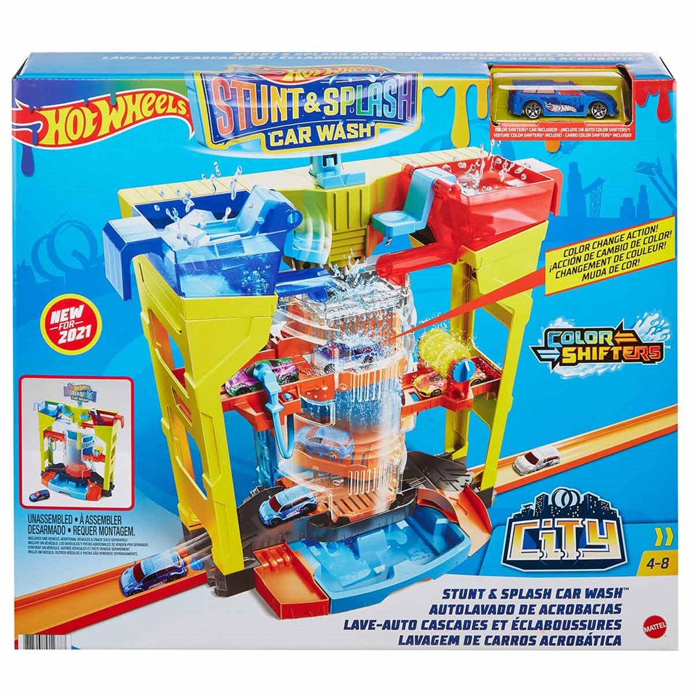 Breadcrumbut, Hot Wheels, Hot Wheels Oto Yıkamada Renk Değiştirme Oyun Seti GRW37