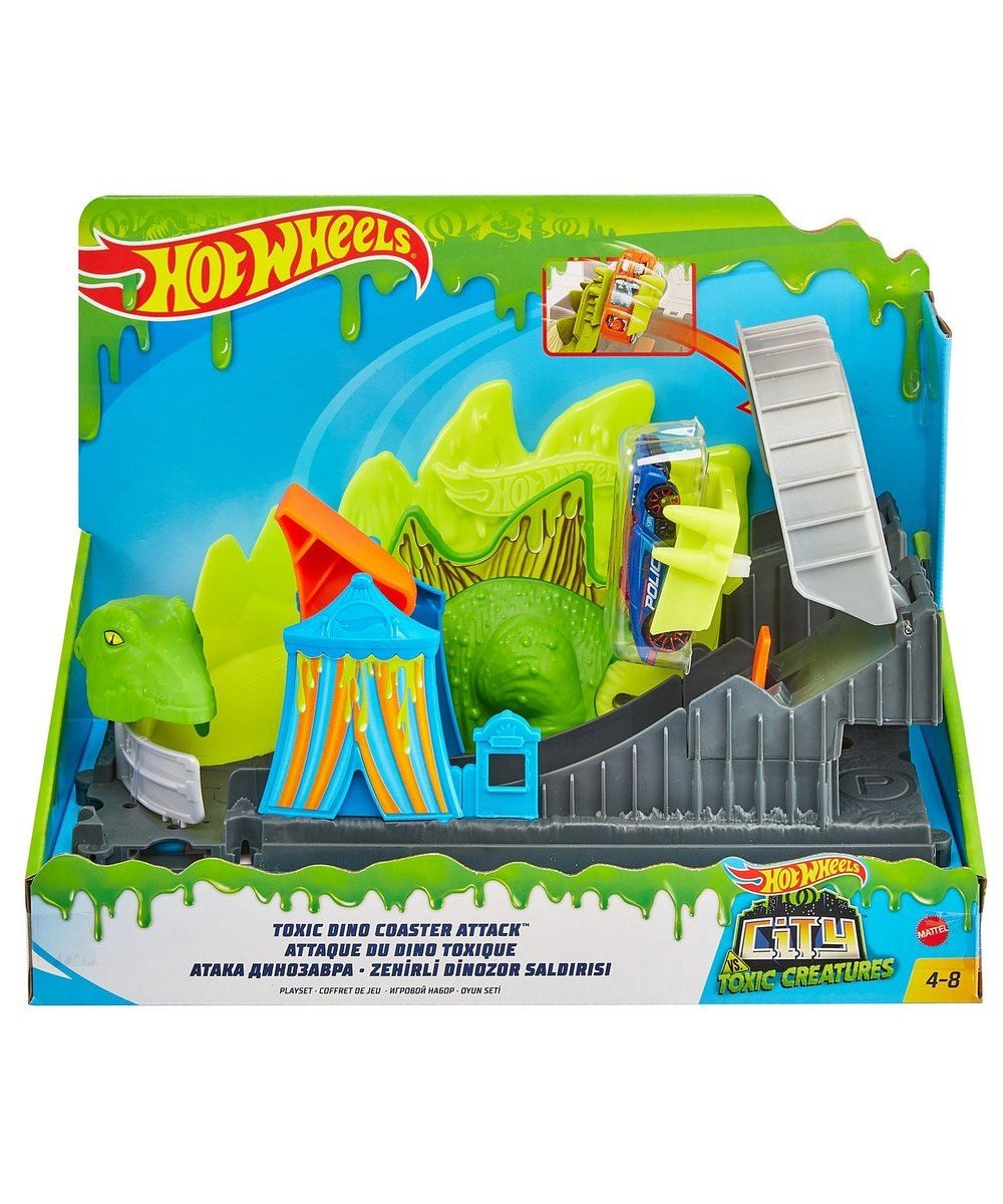Breadcrumbut, Hot Wheels, Hot Wheels Şehirde Yaratık Macerası Oyun Seti Serisi Fnb05 GTT66 Dinozor Saldırısı