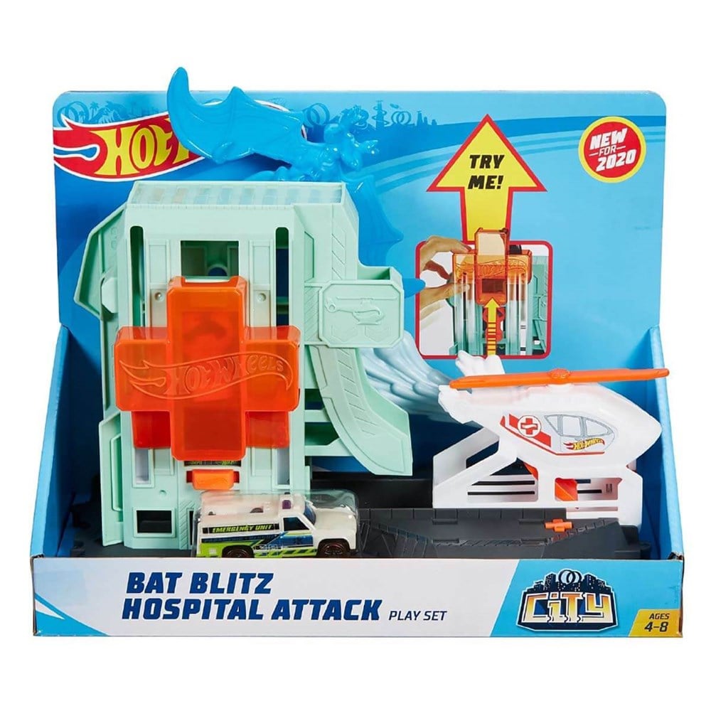 Breadcrumbut, Hot Wheels, Hot Wheels Şehirde Yaratıcılık Macerası Oyun Setleri FNB05 GJK90 Yarasanın Hava Saldırısı