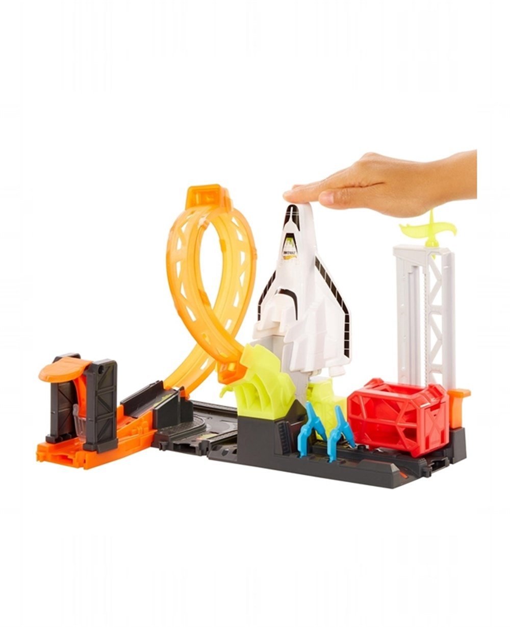 Breadcrumbut, Hot Wheels, Hot Wheels Tekerlekli Yarış Dünyası Oyun Seti FNB15 GTT75 Süper Roket Fırlatıcı