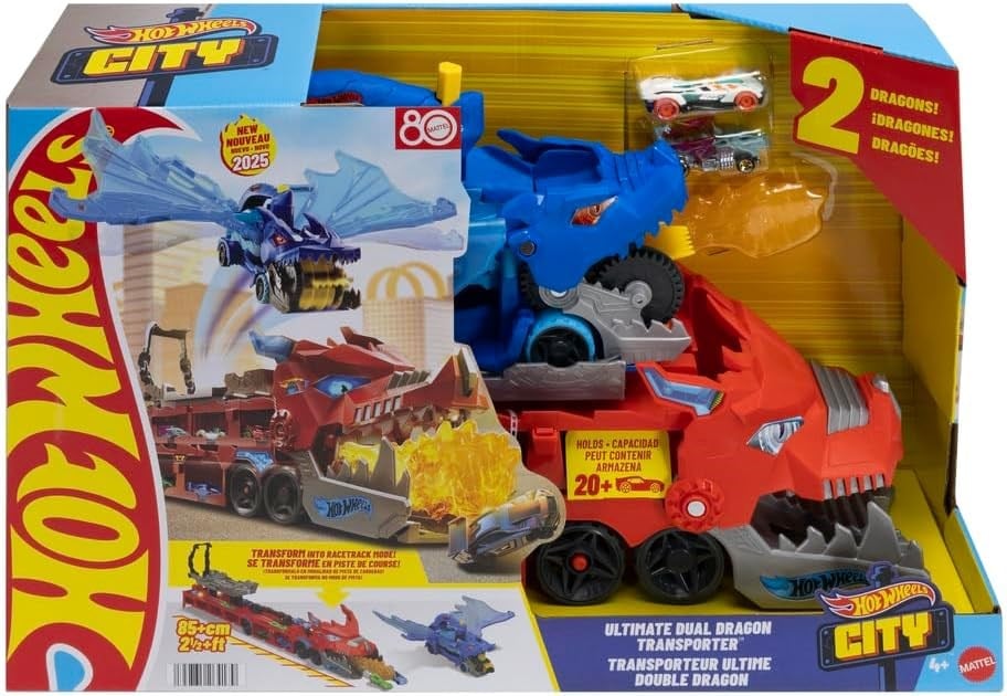 Breadcrumbut, Hot Wheels, Hot Wheels Ultimate Çift Ejderha Taşıyıcı Dev Tır JBM72
