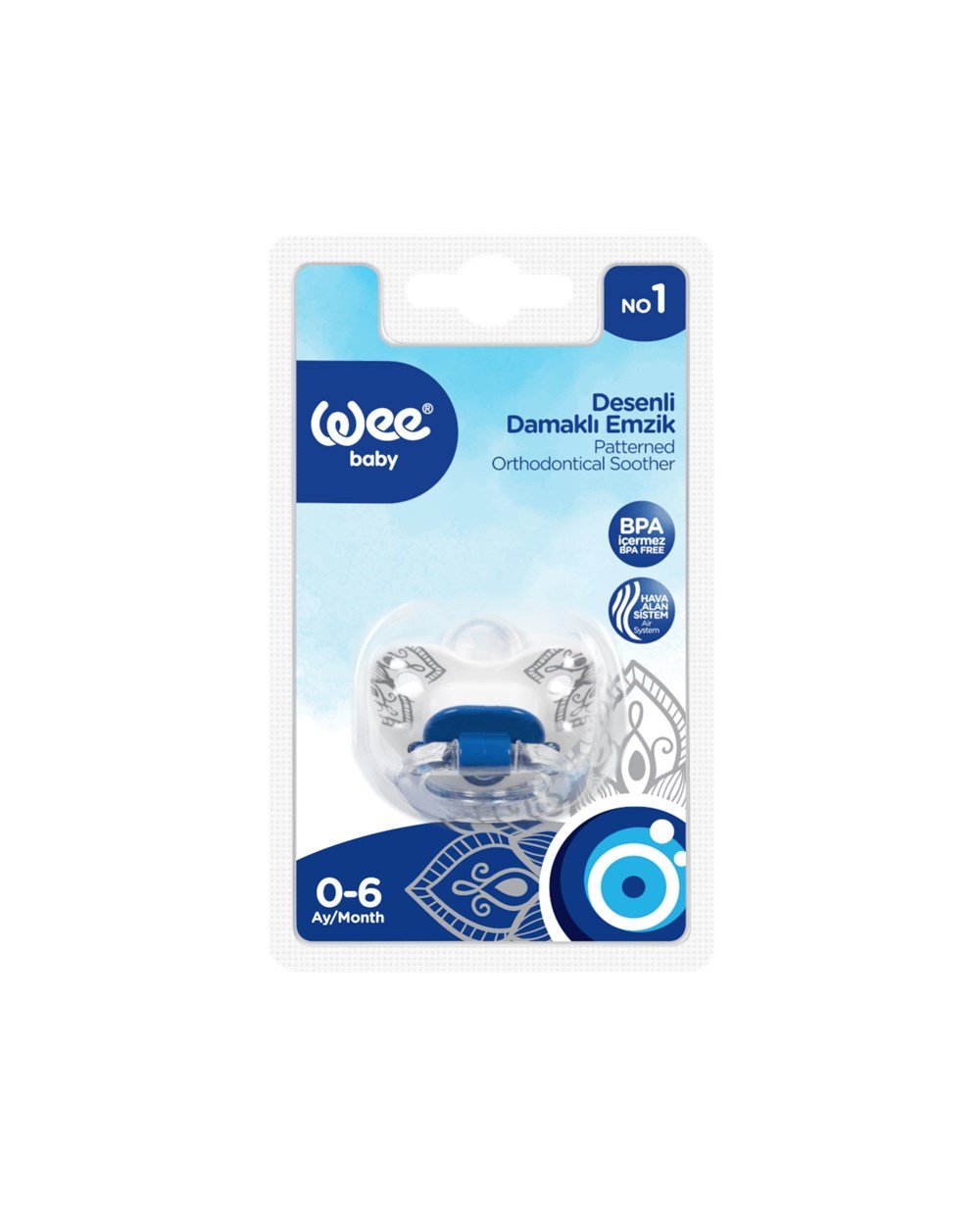 Breadcrumbut, WEE BABY, Klasik Desenli Damaklı Emzik No:1 - Nazar Boncuğu
