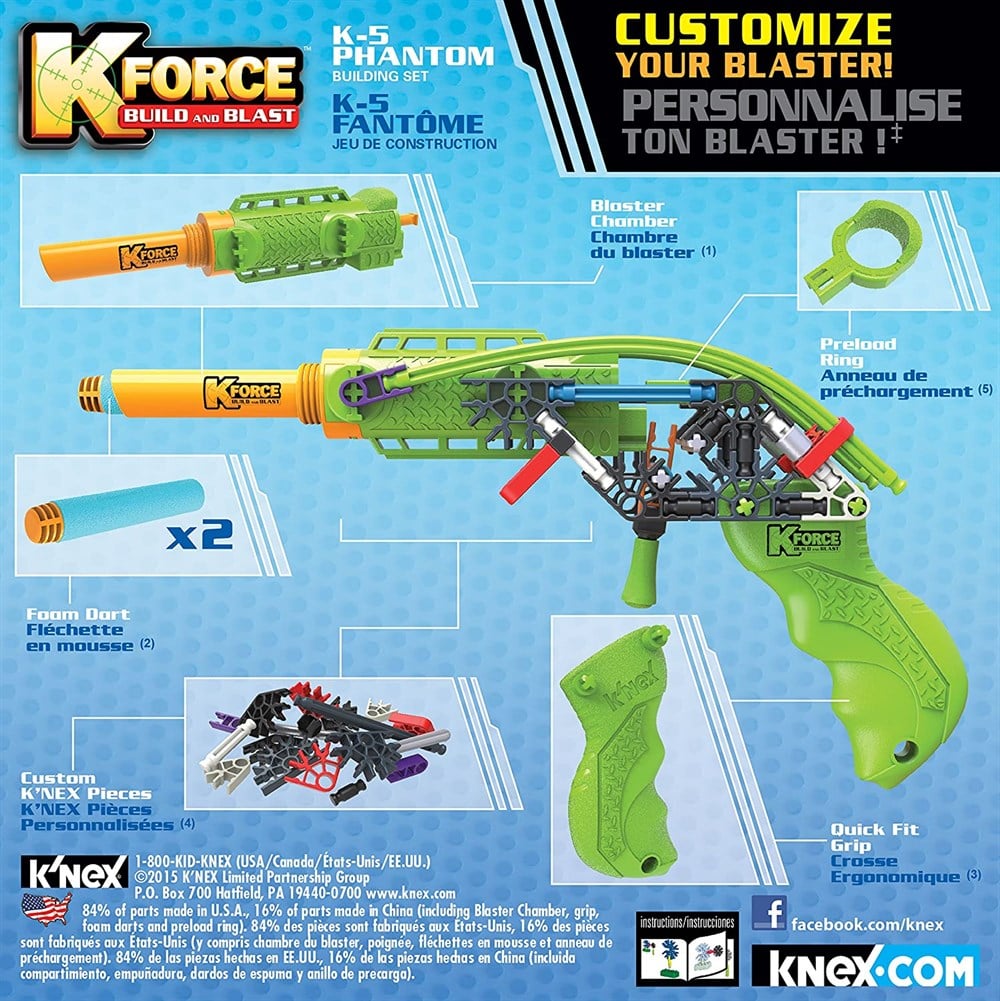 Breadcrumbut, KNEX, Knex K-Force K-5 Phantom 53 Parça 47538