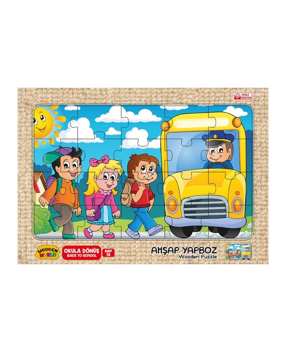 Breadcrumbut, Kumtoys, Kumtoys RDK5330 Ahşap Yapboz 24x34 53305 Okula Dönüş KAY-13
