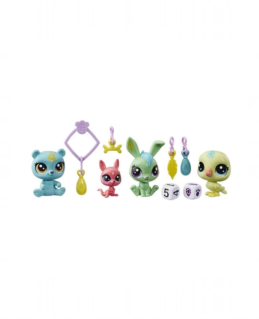 Breadcrumbut, Miniş - Pets Shop, Littlest Pet Shop Şanslı Minişler Şans Ekibi 4lü Sürpriz Paket E7258