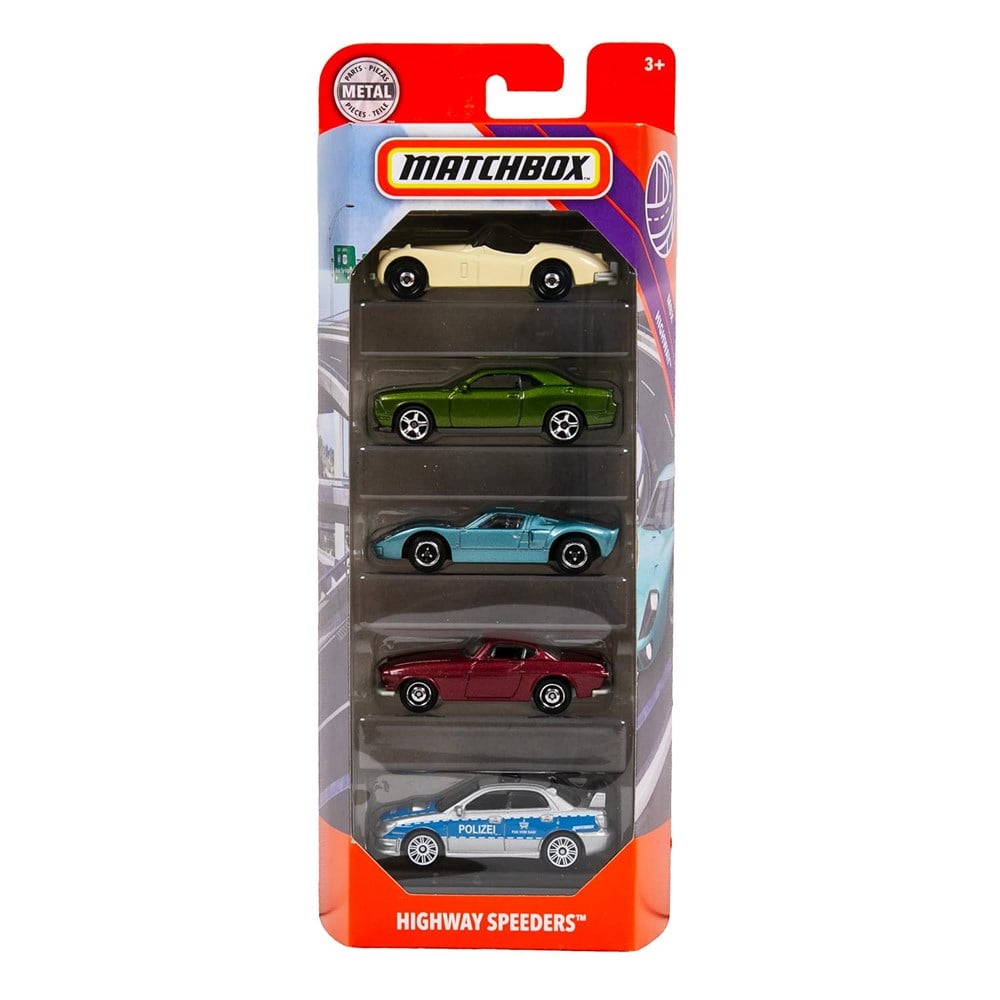 Breadcrumbut, MATCHBOX, Matchbox 5'li Araba Seti C1817 GKJ08 Highway Speeders