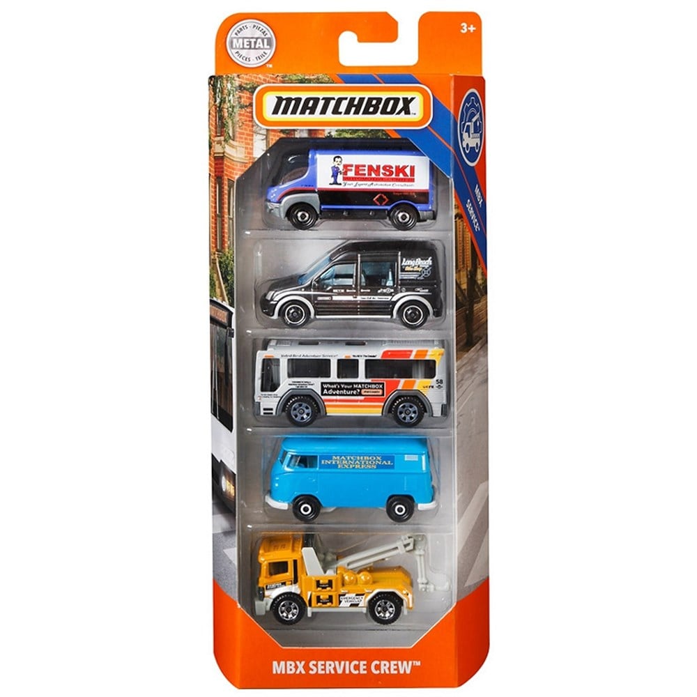 Breadcrumbut, MATCHBOX, Matchbox 5'li Araba Seti C1817 GBJ69 MBX Service Crew