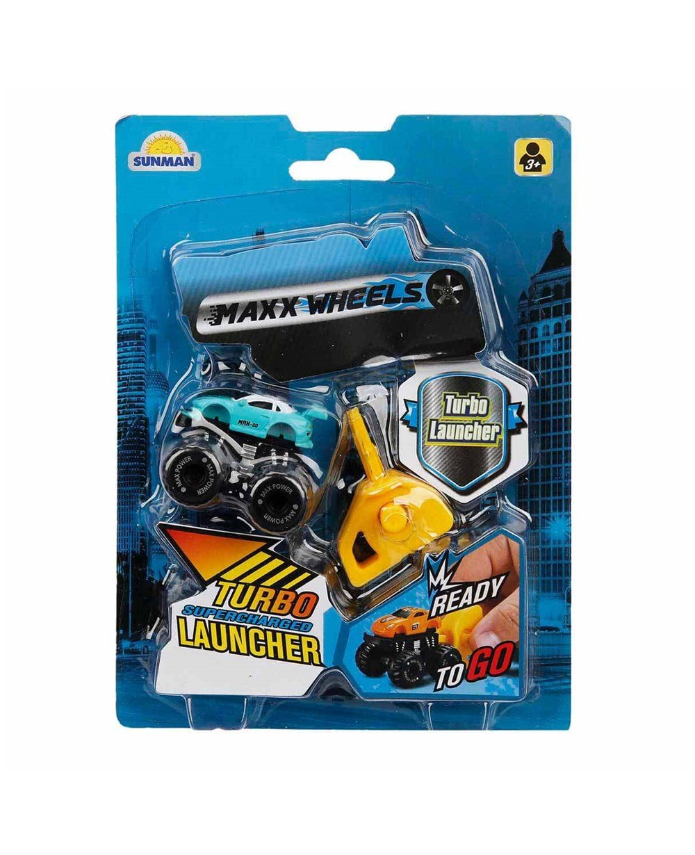 Breadcrumbut, Sunman, Maxx Wheels Mini Fırlayan Araçlar 26694 Turkuaz Max-Go