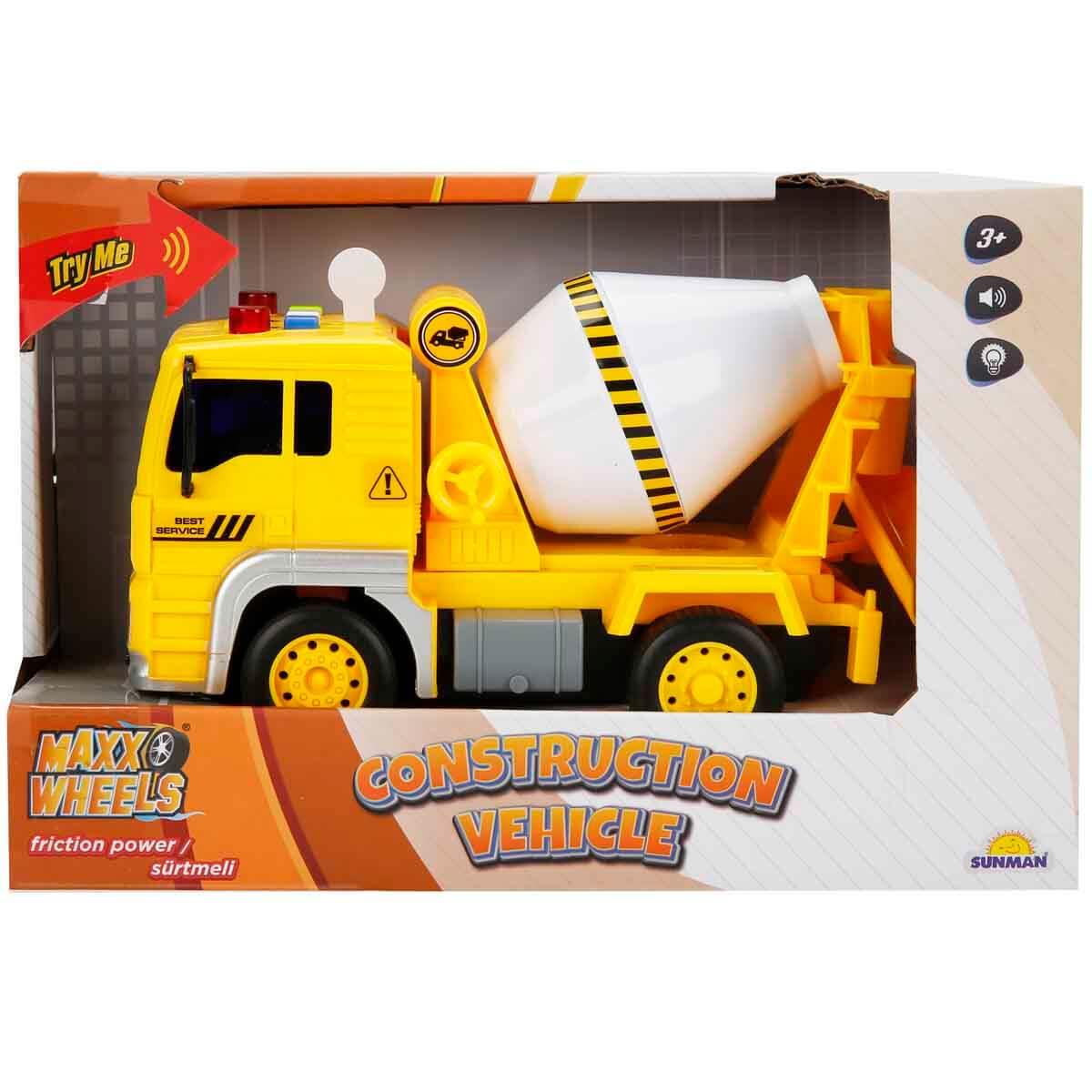 Breadcrumbut, Sunman, Maxx Wheels Sesli ve Işıklı İnşaat Araçları 20 cm 31483 Mikser