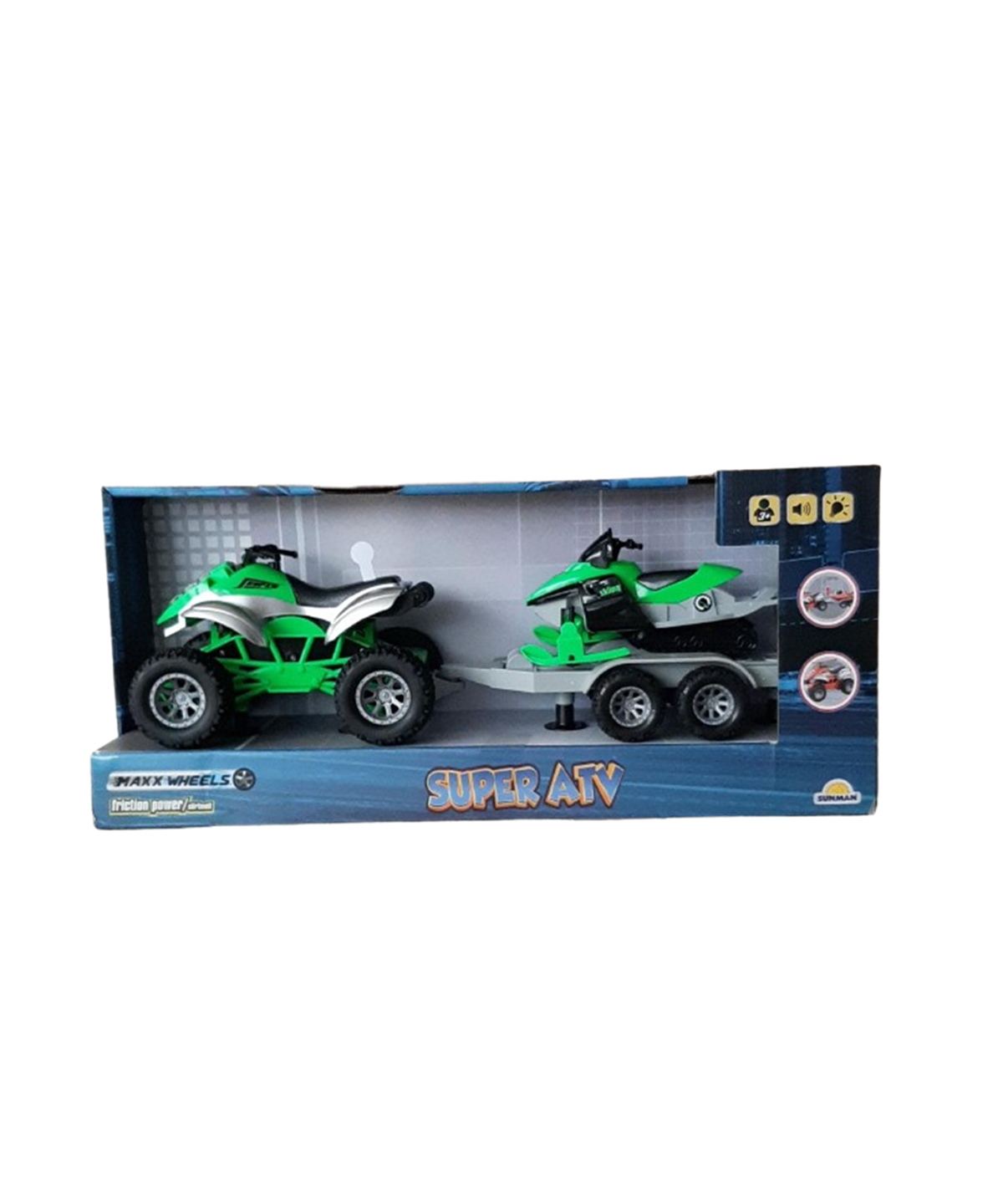 Breadcrumbut, Sunman, Maxx Wheels Sesli ve Işıklı Süper ATV 34064 Yeşil