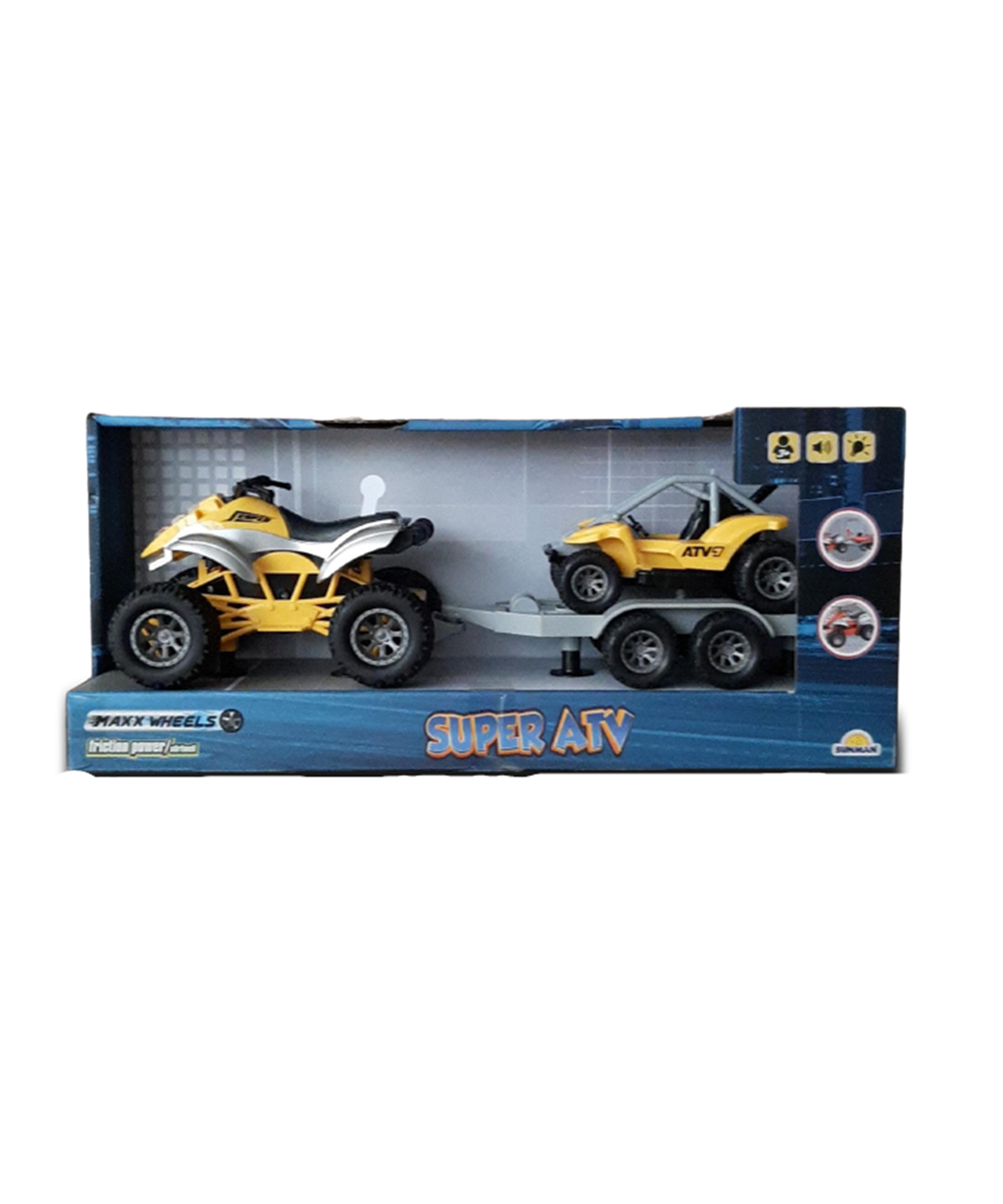 Breadcrumbut, Sunman, Maxx Wheels Sesli ve Işıklı Süper ATV 34064 Sarı