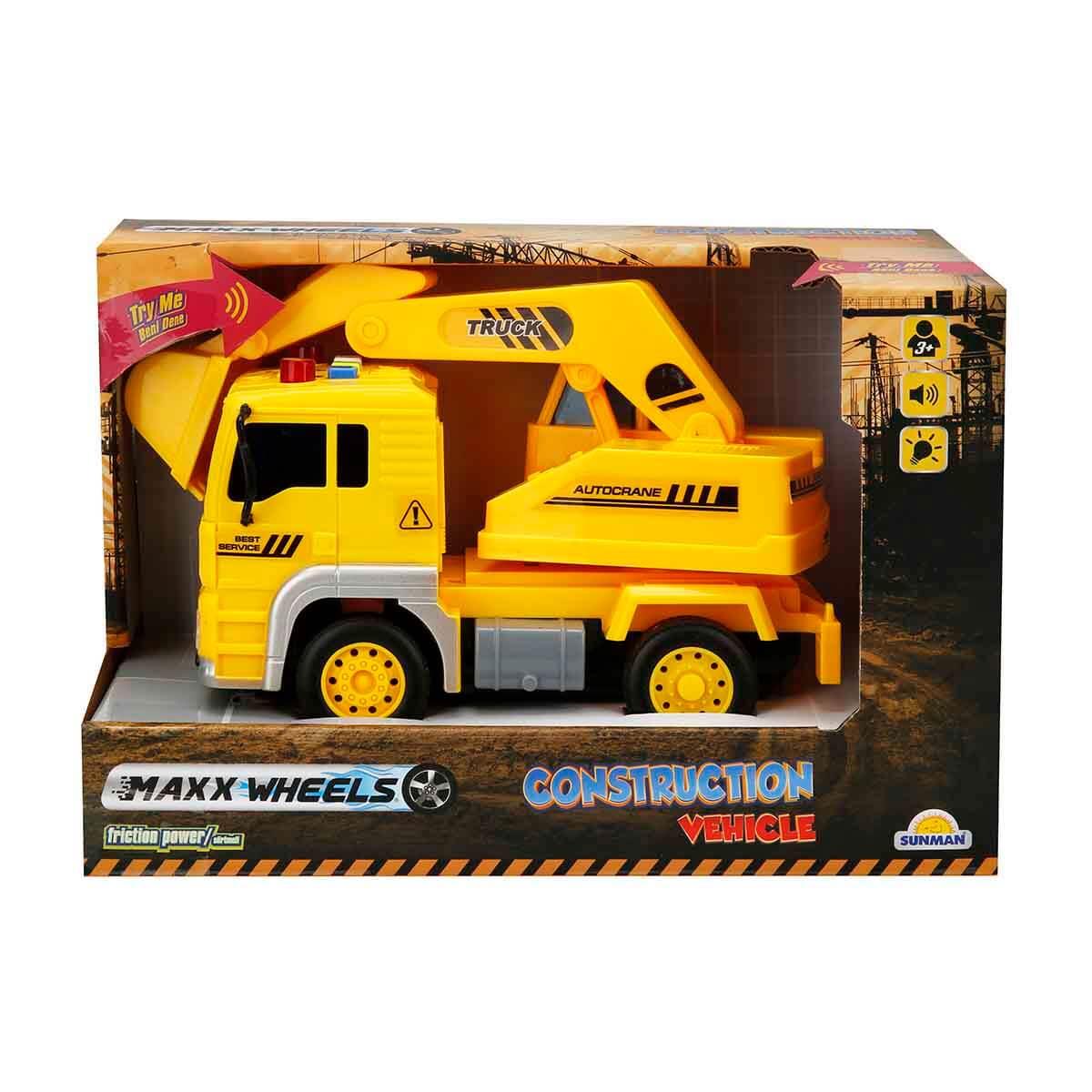 Breadcrumbut, Sunman, Maxx Wheels Sesli ve Işıklı İnşaat Araçları 20 cm 31483 Kepçe