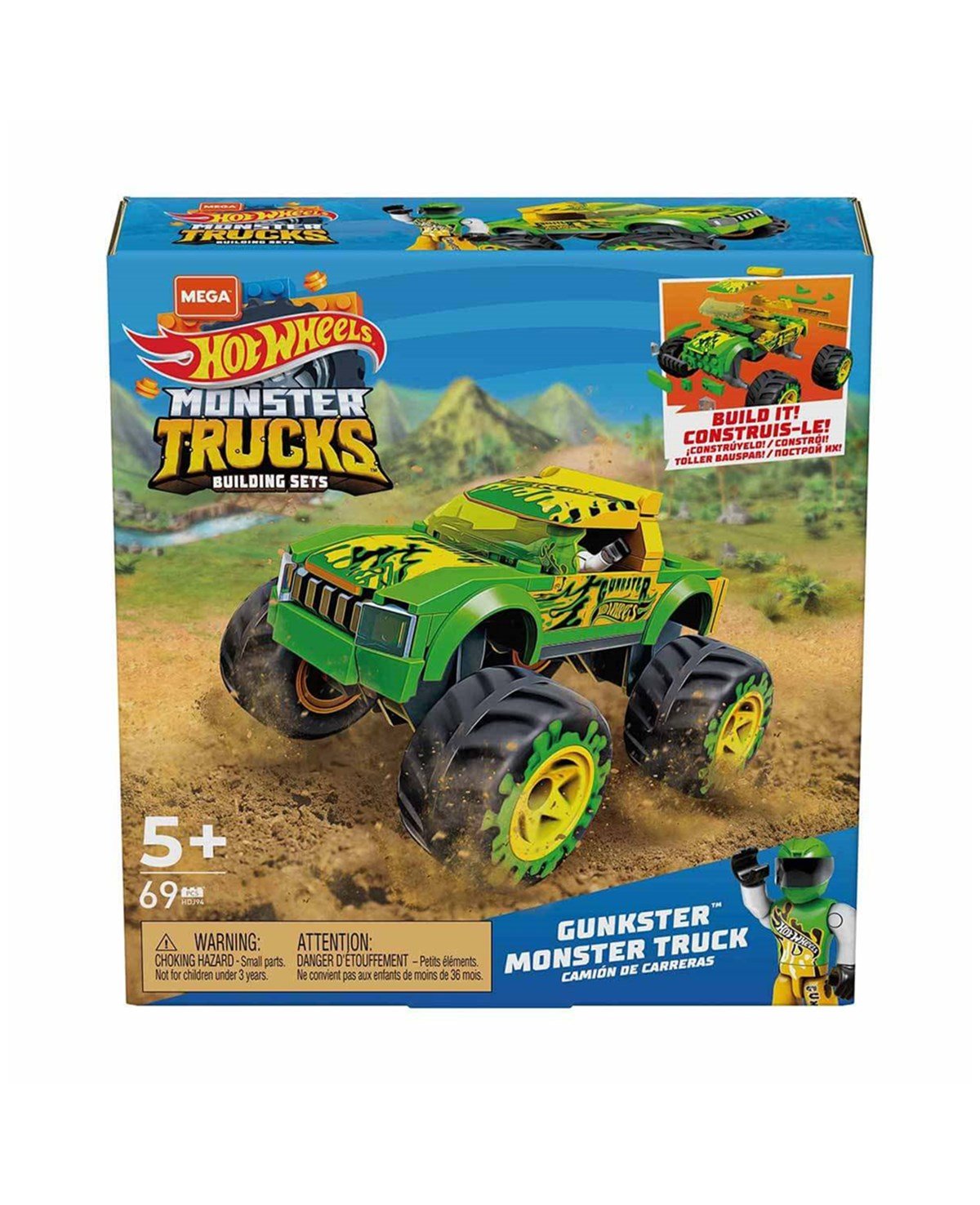Breadcrumbut, Barbie, Mega Hot Wheels Gunkster Monster Truck HDJ94