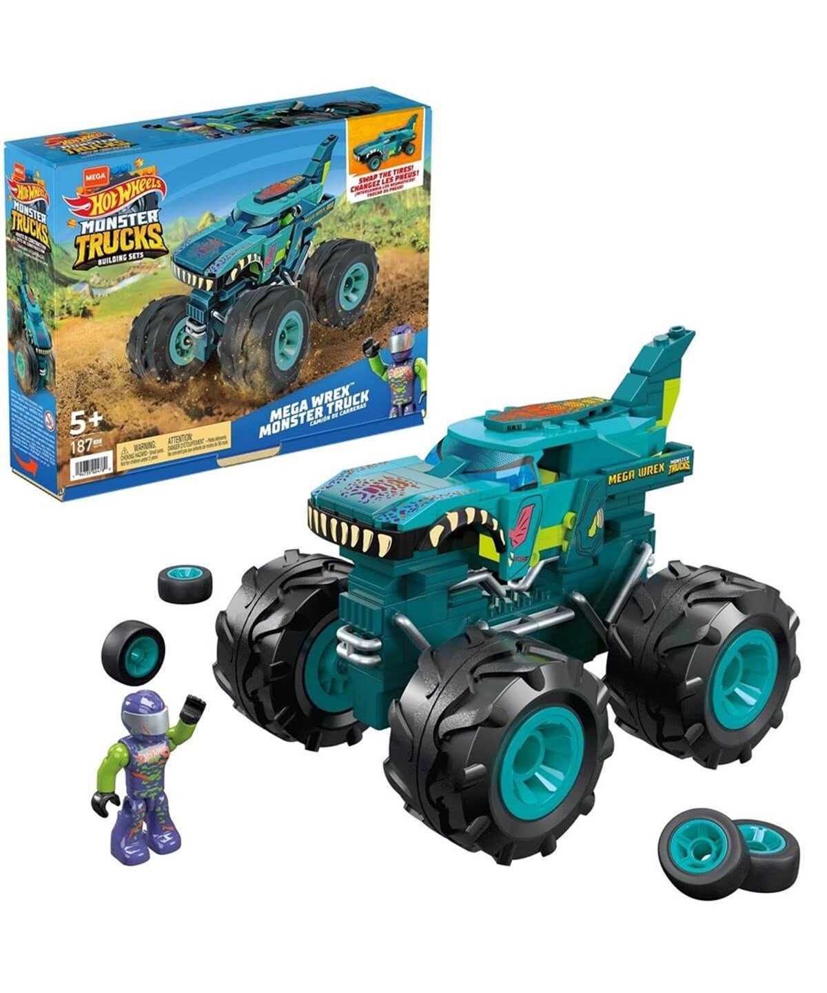 Breadcrumbut, Hot Wheels, Mega Hot Wheels Mega Wrex Monster Truck HDJ95