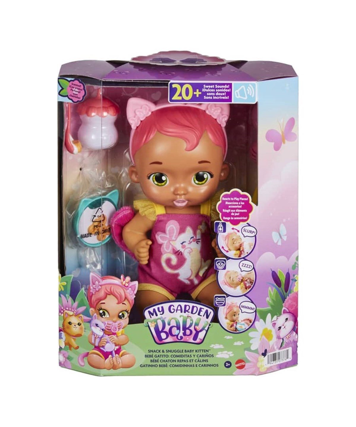 Breadcrumbut, MY GARDEN BABY, MyGarden Baby Sesli ve Aksesuarlı Yavru Kedi Bebeğim HHP27 HHP29 Pembe