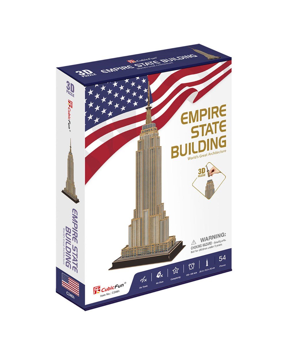 Breadcrumbut, CUBIC FUN, Neco Cubic Fun 54 Parça 3d Puzzle Empire State Building