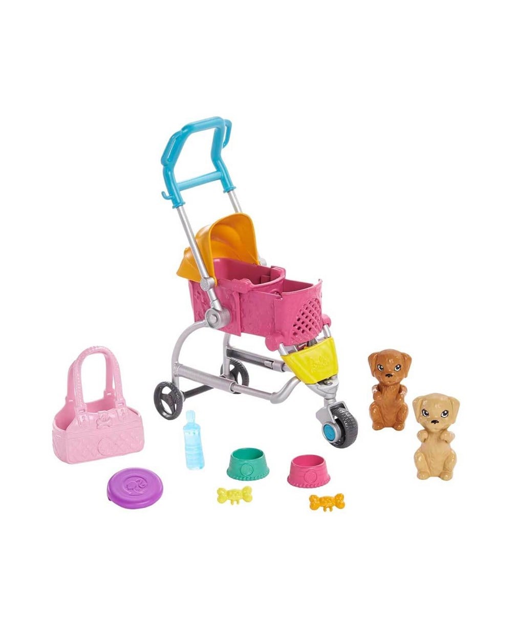Breadcrumbut, Barbie, Orjinal Barbie ve Köpekleri Geziyor Oyun Seti GHV91 GHV92 Sarışın