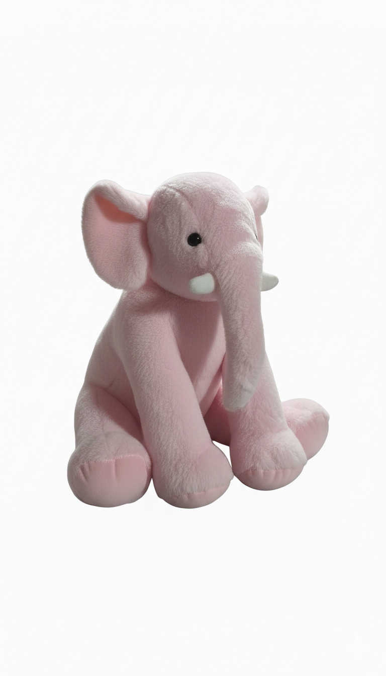 Breadcrumbut, Sunman, Peluş Fil 45 cm Pembe