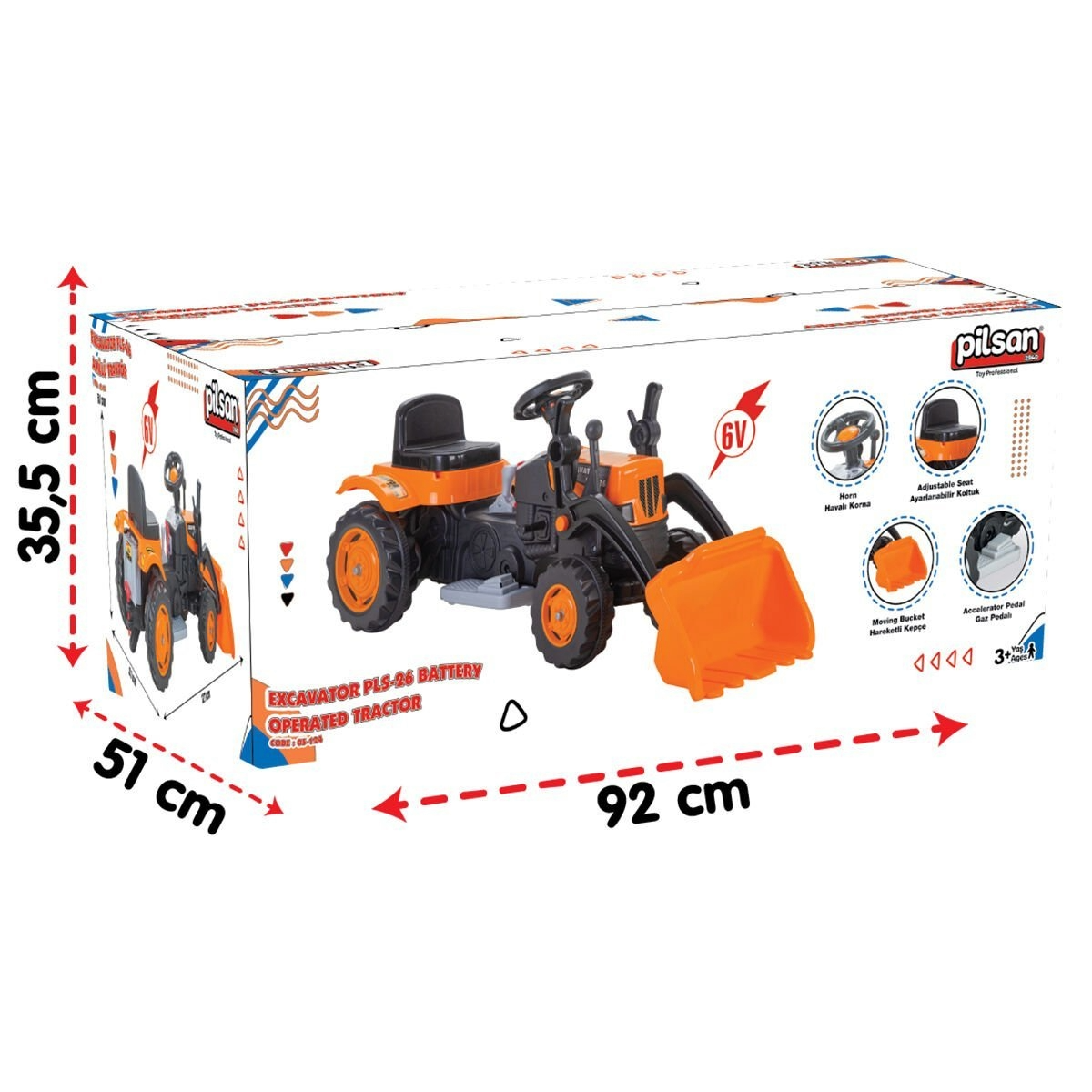 Breadcrumbut, Pilsan, Pilsan Excavator Pls-26 Kepçeli 6v Akülü Traktör