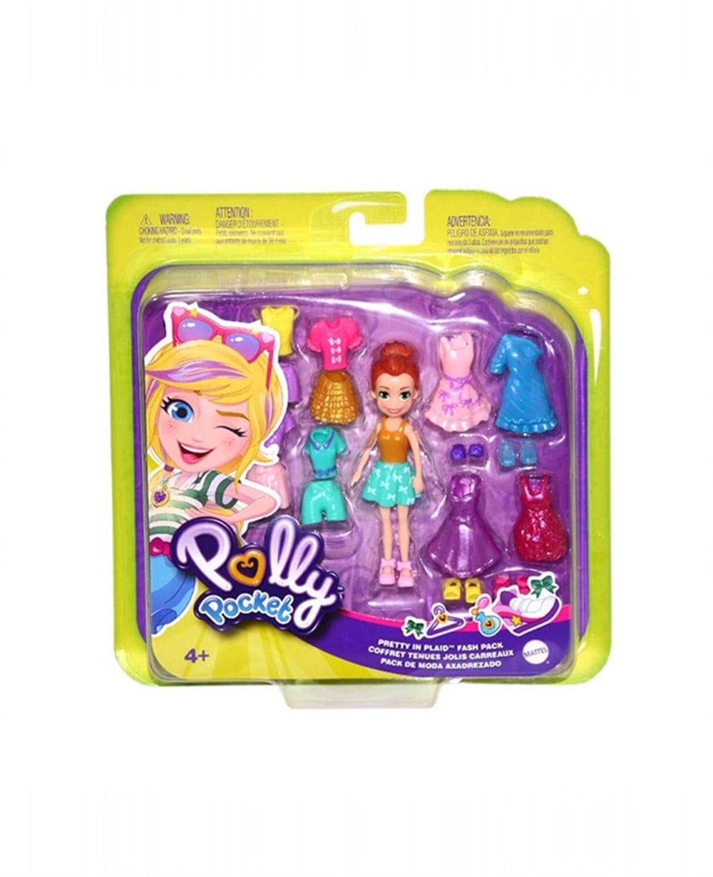 Breadcrumbut, Polly Pocket, Polly Pocker ve Kıyafetleri Oyun Seti GFT97 GFV01 Ekose Şıklığı