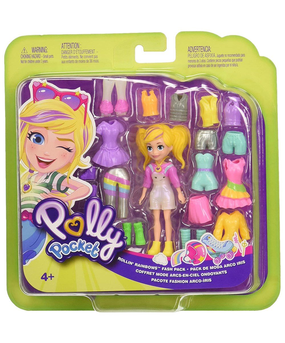 Breadcrumbut, Polly Pocket, Polly Pocker ve Kıyafetleri Oyun Seti GFT97 GKV12 Neşeli Gökkuşağı
