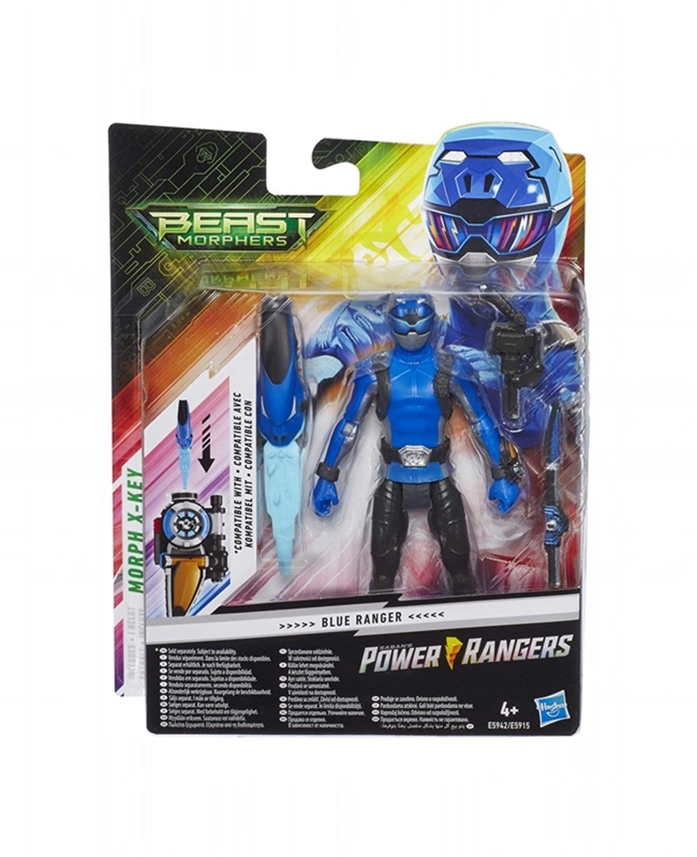 Breadcrumbut, Power Rangers, Power Ranger Beast Morphers Figür 15 cm E5915 E5942 Blue Ranger