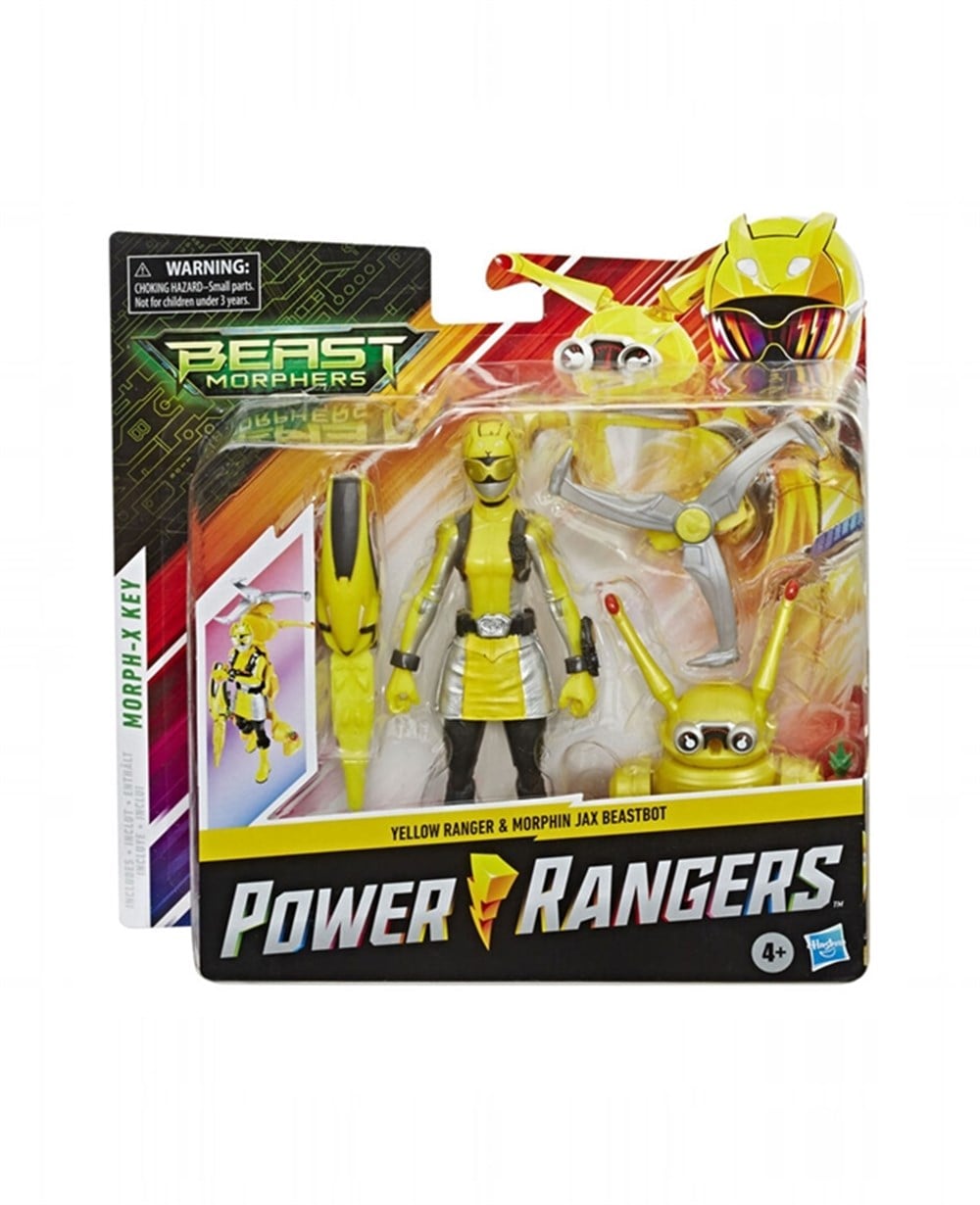 Breadcrumbut, Power Rangers, Power Rangers Beast Morphers Figür ve Beastbot E7270 E8087 Yellow Ranger ve Morphin Jax Beastbot