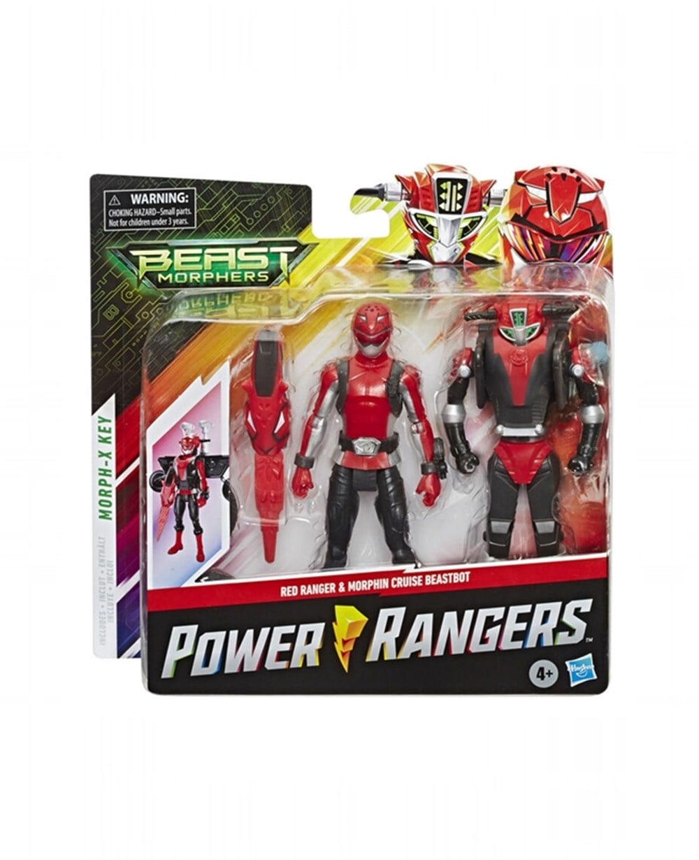 Breadcrumbut, Power Rangers, Power Rangers Beast Morphers Figür ve Beastbot E7270 E7324 Red Ranger ve Morphin Cruise Beastbot