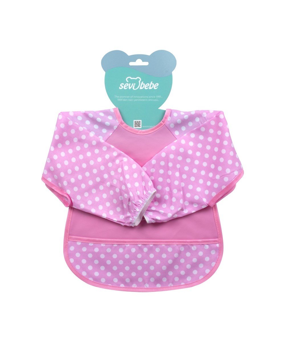 Breadcrumbut, SEVİ BEBE, Sevi Bebe Eko Kollu Önlük 00547 Pembe