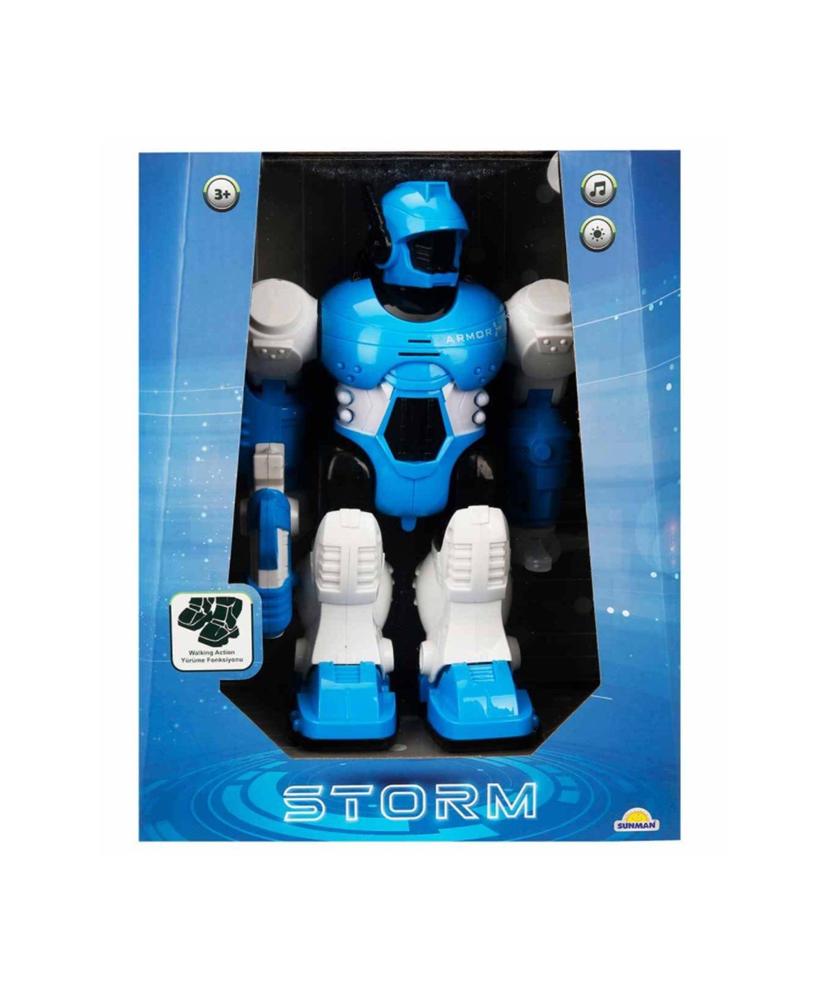 Breadcrumbut, Sunman, Storm Brave Sesli ve Işıklı Robot 25 cm 23891 Mavi