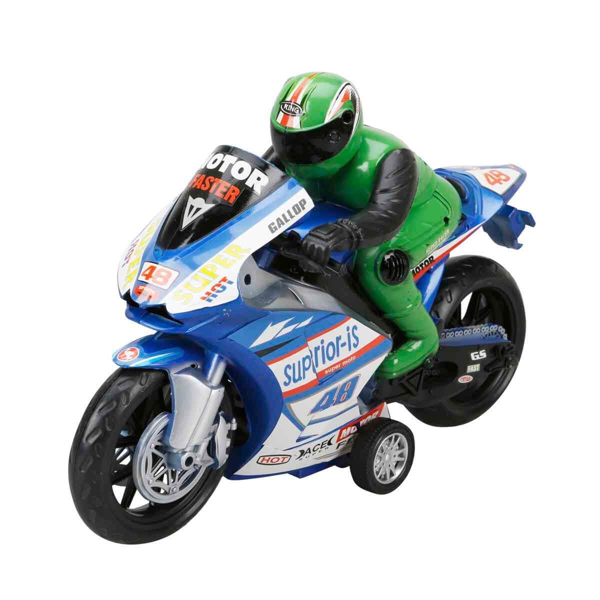 Breadcrumbut, Sunman, Super Racer Sürtmeli Motorsiklet 32 cm 81010 Mavi