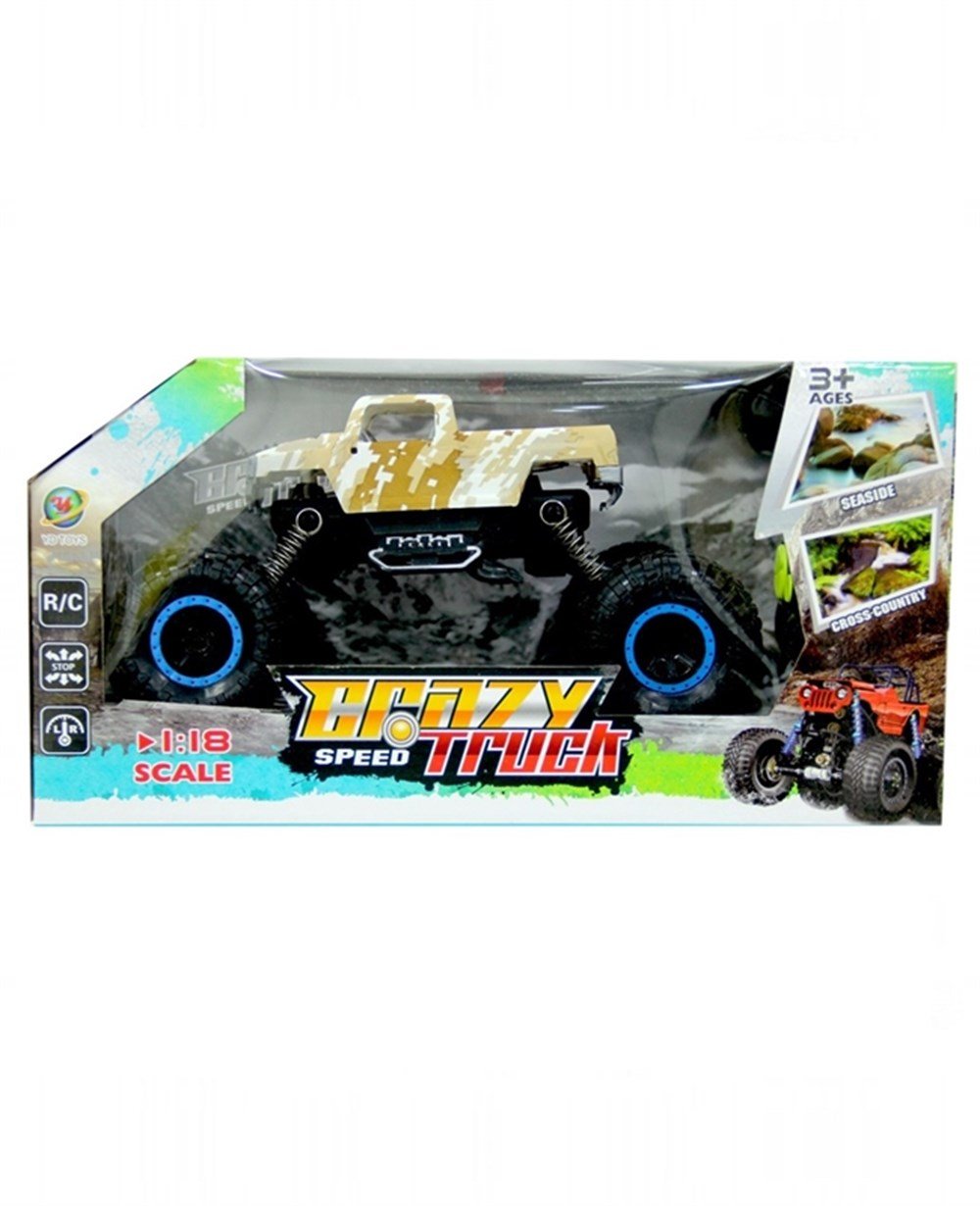 Breadcrumbut, CANEM OYUNCAK, Uzaktan Kumandalı Crazy Speed Truck 1:18 71676 Kahve Piksel