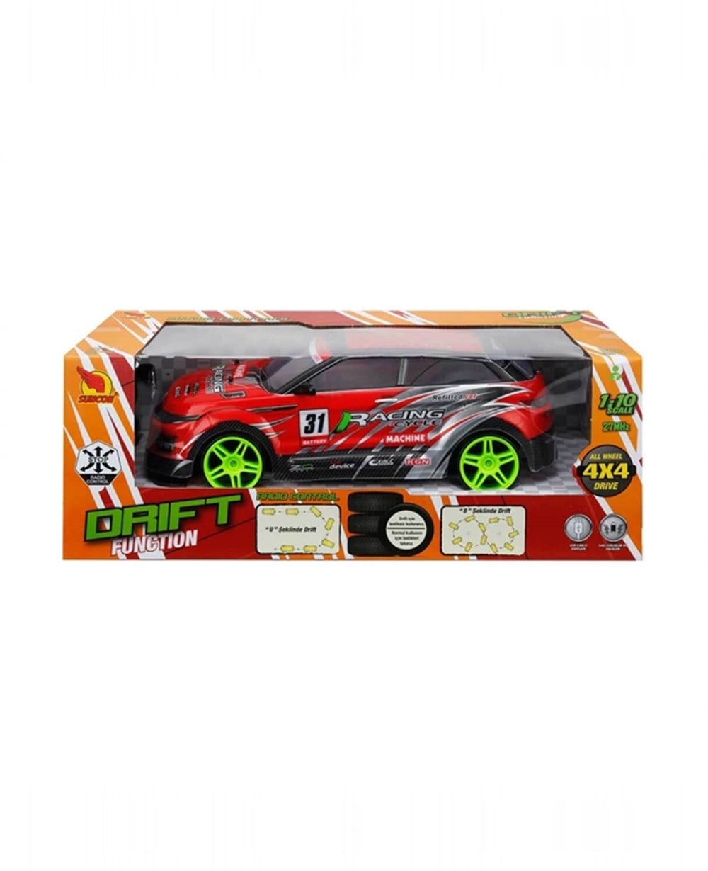 Breadcrumbut, Sunman, Uzaktan Kumandalı Drift Function Araba 1:10 13571 Kırmızı