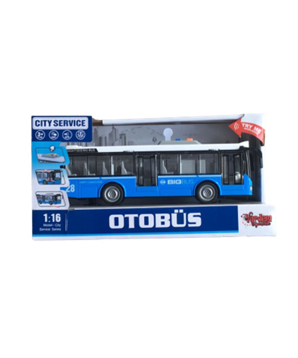 Breadcrumbut, Vardem, Vardem 1:16 Sürtmeli Sesli Işıklı Tek Katlı Okul Otobüs 68310 Mavi