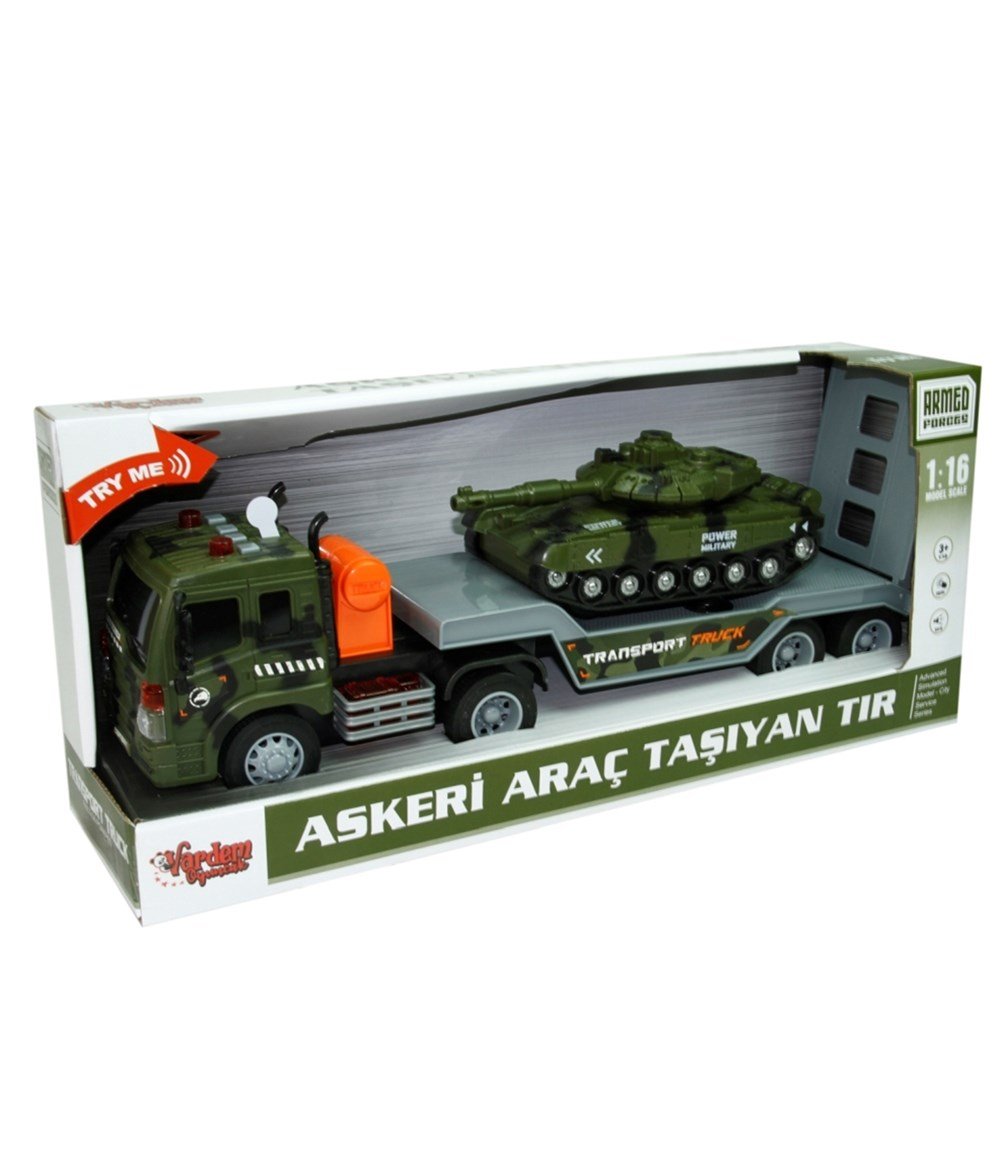 Breadcrumbut, Vardem, Vardem 1:16 Sürtmeli Sesli Işıklı Tır 68617 Tank Taşıyan