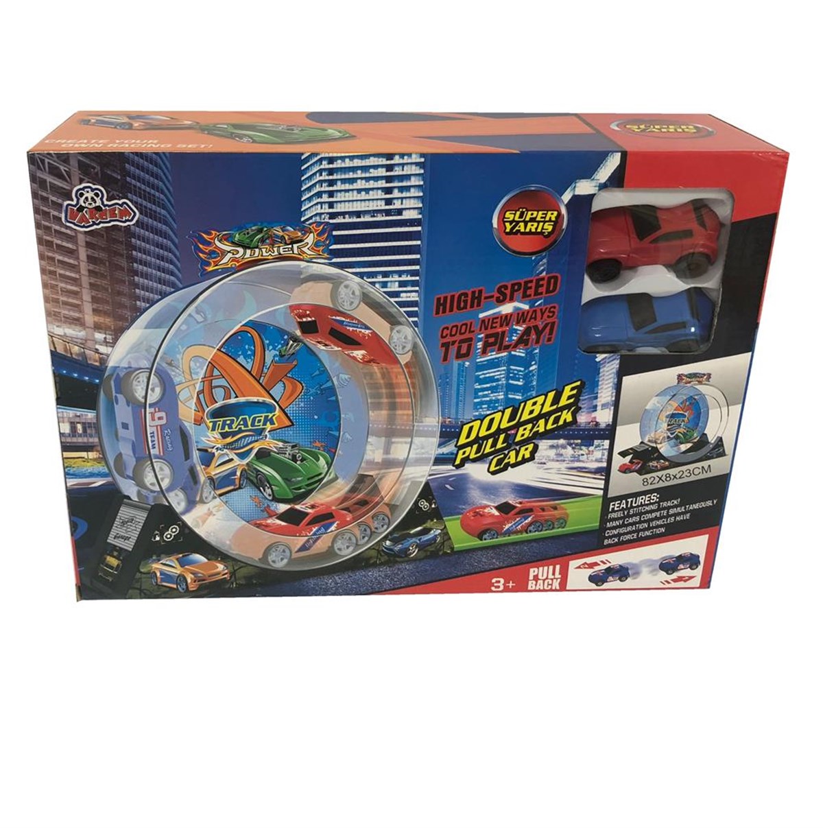 Çek Bırak Araçlı Çılgın Yarış Set (Süper Yarış) Vardem 6688