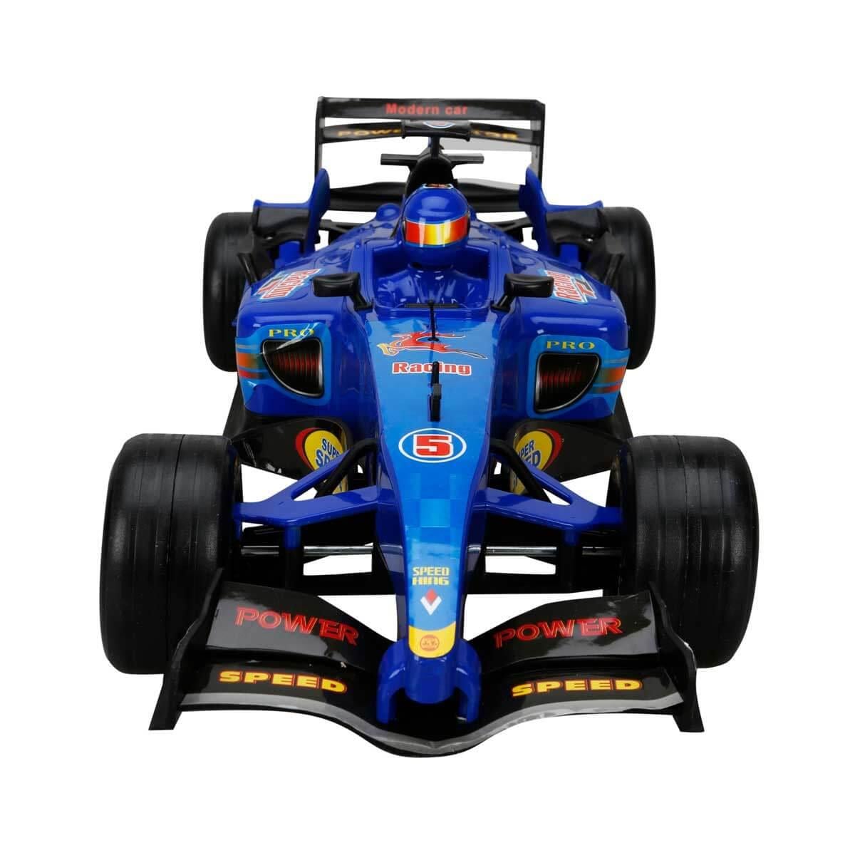 Çek-Bırak ve Sürmeli Arabalar, Sunman, 1:9 Sesli ve Işıklı Formula Friction Araba 42 cm 00910 Mavi