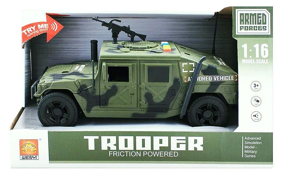 Çek-Bırak ve Sürmeli Arabalar, Ceren, CTOY 1:16 Sesli ve Işıklı Askeri Jeep