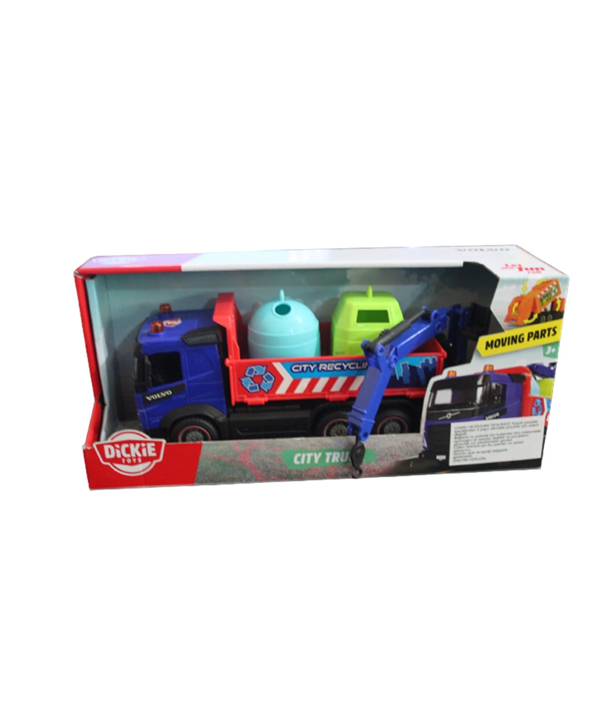 Çek-Bırak ve Sürmeli Arabalar, DICKIE TOYS, Dickie Toys City Truck Geri Dönüşüm Aracı 20 374 4014 76107 