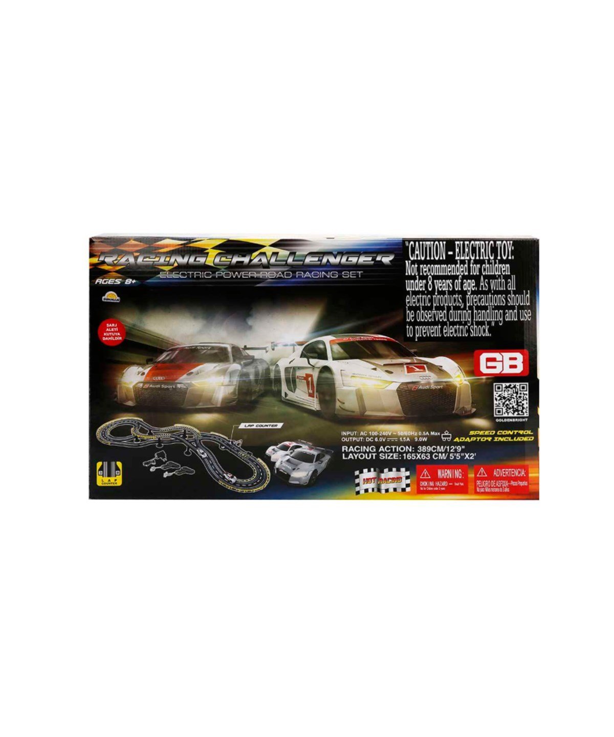 Çek-Bırak ve Sürmeli Arabalar, Sunman, Hot Racing - Racing Challenger Elektrikli Yarış Seti S00006653