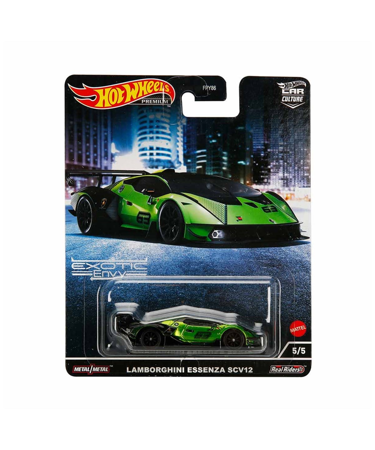 Çek-Bırak ve Sürmeli Arabalar, Hot Wheels, Hot Wheels Car Culture Arabalar FPY86 HCJ29 Lamborghini Essenza SCV12